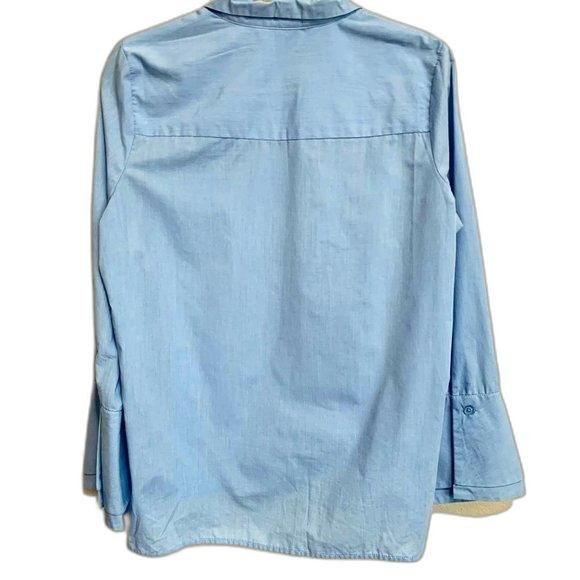 Who What Wear light blue collar button down shirt size M normcore - Picture 2 of 9